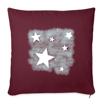 Étoiles dans le ciel nocturne, ciel étoilé. - Housse de coussin décorative 45 x 45 cm - bordeaux - Devant