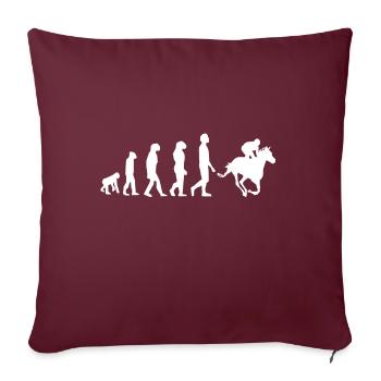 EVOLUTION CHEVAL - ÉVOLUTION DE L'ÉQUITATION - Housse de coussin décorative 45 x 45 cm - bordeaux - Devant