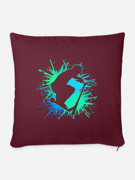 scooter stunt it - Sofa pillowcase 17,3'' x 17,3'' (45 x 45 cm) - burgundy
