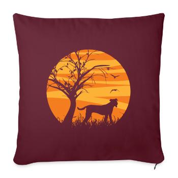 Bardino Majorero Canario Sonne Silhouette - Sofakissenbezug 45 x 45 cm - Burgunderrot - Vorne