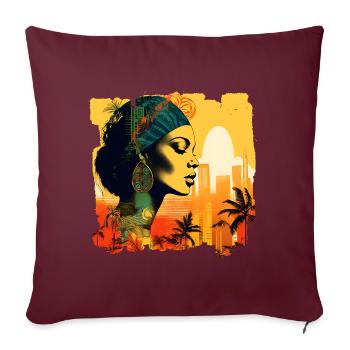 Rio de Janeiro est une ville de joie de vivre. - Housse de coussin décorative 45 x 45 cm - bordeaux - Devant