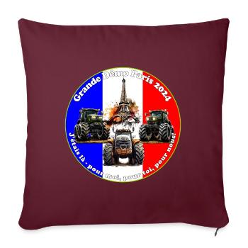 La souveraineté nationale appartient au peuple - Housse de coussin décorative 45 x 45 cm - bordeaux - Devant