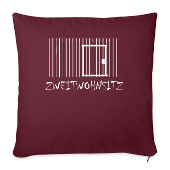 La prison est mon lieu de résidence - Housse de coussin décorative 45 x 45 cm - bordeaux - Devant