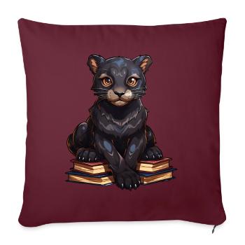 Panther - Sofakissenbezug 45 x 45 cm - Burgunderrot - Vorne