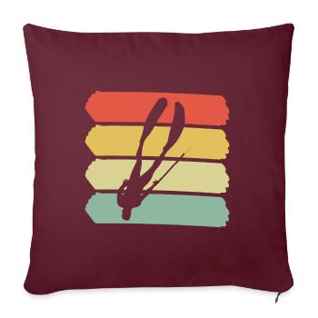 Chemise colorée chasse sous marine - Housse de coussin décorative 45 x 45 cm - bordeaux - Devant