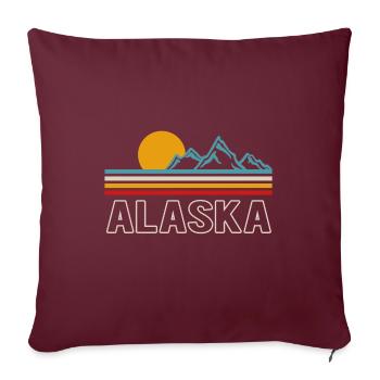 Alaska rétro - Housse de coussin décorative 45 x 45 cm - bordeaux - Devant