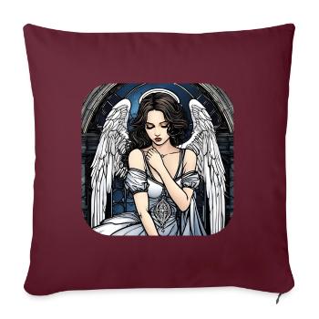 Ange gothique cool III - Housse de coussin décorative 45 x 45 cm - bordeaux - Devant