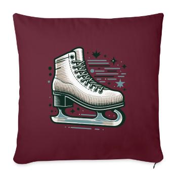 ICE SKATING ICE SKATING WINTER SNOW SHOES SPORTS - Sofa pillowcase 17,3'' x 17,3'' (45 x 45 cm) - burgundy - Front