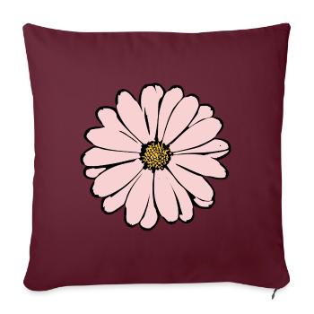 Fleur Rose Fleur Rose Fleurs Rose Fleurs Rose - Housse de coussin décorative 45 x 45 cm - bordeaux - Devant