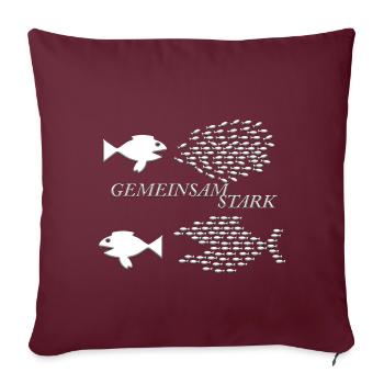 Strong Together - Travail d'équipe - School of Fish Nature - Housse de coussin décorative 45 x 45 cm - bordeaux - Devant