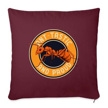 Ant-tastique et fier - Housse de coussin décorative 45 x 45 cm - bordeaux - Devant