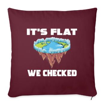 Terre plate pour terre plate - Housse de coussin décorative 45 x 45 cm - bordeaux - Devant