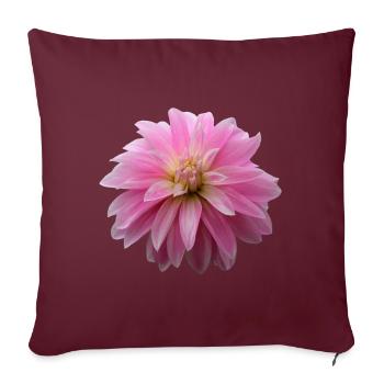 Fleur Rose Rose Fleur Fleurs Rose Rose Fleurs - Housse de coussin décorative 45 x 45 cm - bordeaux - Devant