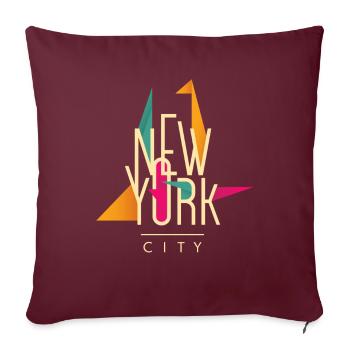 new york city - Sofakissenbezug 45 x 45 cm - Burgunderrot - Vorne