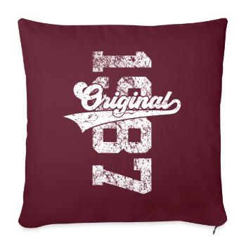 39E ANNIVERSAIRE ORIGINAL 1987 - Housse de coussin décorative 45 x 45 cm - bordeaux - Devant