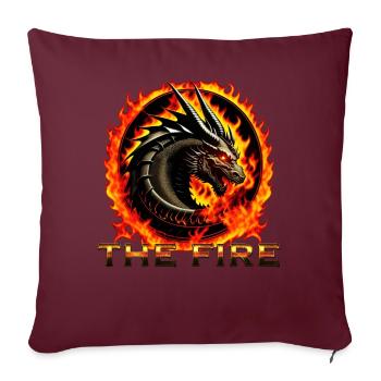 THE FIRE - Sofakissenbezug 45 x 45 cm - Burgunderrot - Vorne