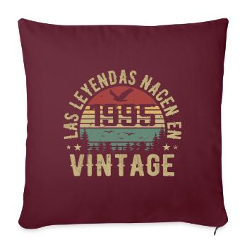 Les légendes sont nées 1995 Cadeau d’anniversaire 1995 - Housse de coussin décorative 45 x 45 cm - bordeaux - Devant