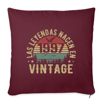 Naissance des légendes 1997 Cadeau d’anniversaire 1997 - Housse de coussin décorative 45 x 45 cm - bordeaux - Devant