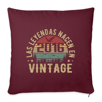 Les légendes sont nées 2016 Cadeau d’anniversaire 2016 - Housse de coussin décorative 45 x 45 cm - bordeaux - Devant