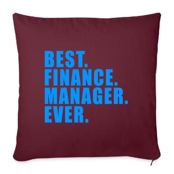 MEILLEUR GESTIONNAIRE FINANCIER JAMAIS GIFT BANKER MBA - Housse de coussin décorative 45 x 45 cm - bordeaux - Devant