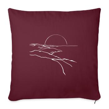 Coucher de soleil - Housse de coussin décorative 45 x 45 cm - bordeaux - Devant