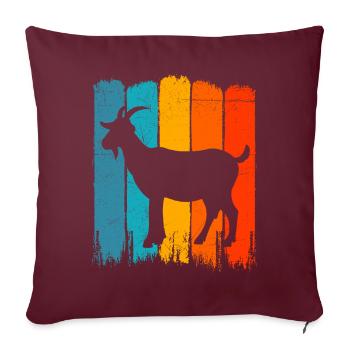 Ziegenbock, geschenk ziege bauernhof tier tierisch - Sofakissenbezug 45 x 45 cm - Burgunderrot - Vorne