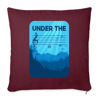 Under The C, une blague de musicien sur la musique classique - Housse de coussin décorative 45 x 45 cm - bordeaux - Devant