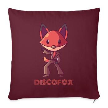 Discofox, fuchs tanzen tänzer disco - Sofakissenbezug 45 x 45 cm - Burgunderrot - Vorne