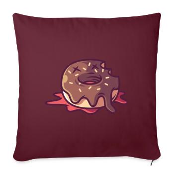 Toter Donut, geschenk lecker gebäck süßigkeiten - Sofakissenbezug 45 x 45 cm - Burgunderrot - Vorne