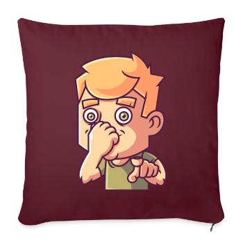 Garçon provocateur, provocation malodorante - Housse de coussin décorative 45 x 45 cm - bordeaux - Devant