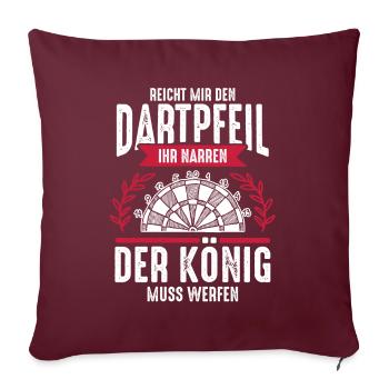 dart dart king - Housse de coussin décorative 45 x 45 cm - bordeaux - Devant