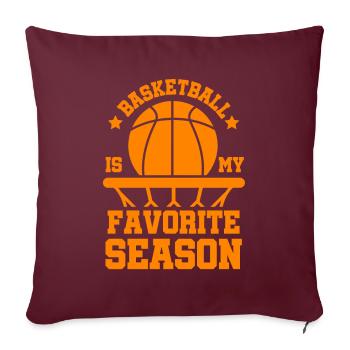 Saison de basketball - Housse de coussin décorative 45 x 45 cm - bordeaux - Devant
