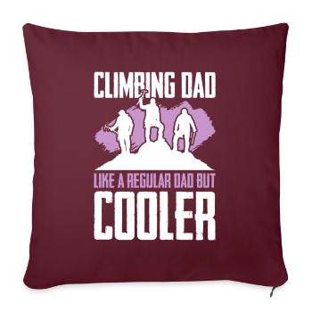 Escalade des montagnes de papa - Housse de coussin décorative 45 x 45 cm - bordeaux - Devant
