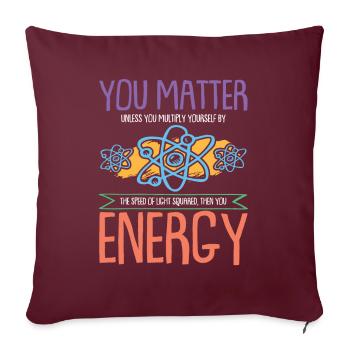 Energy Science Wissenschaft - Sofakissenbezug 45 x 45 cm - Burgunderrot - Vorne