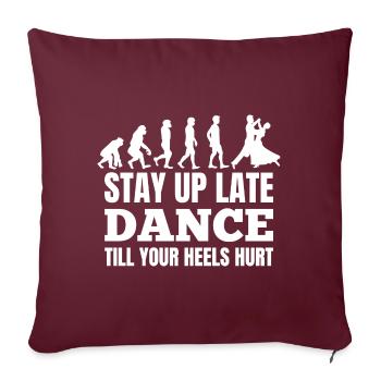 Formation en danse Ballroom Danse de couple - Housse de coussin décorative 45 x 45 cm - bordeaux - Devant