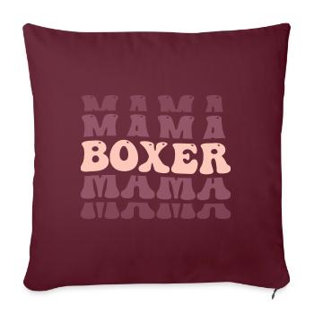 Boxeur - Housse de coussin décorative 45 x 45 cm - bordeaux - Devant