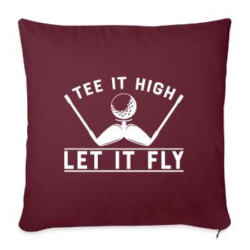 Lancez-le haut, laissez-le voler. - Housse de coussin décorative 45 x 45 cm - bordeaux - Devant