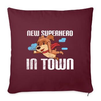New Superhero in town - Sofakissenbezug 45 x 45 cm - Burgunderrot - Vorne