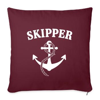 Skipper of the Boat - Housse de coussin décorative 45 x 45 cm - bordeaux - Devant