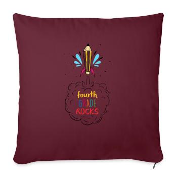 La quatrième année revient à l’école en étudiant les cadeaux - Housse de coussin décorative 45 x 45 cm - bordeaux - Devant