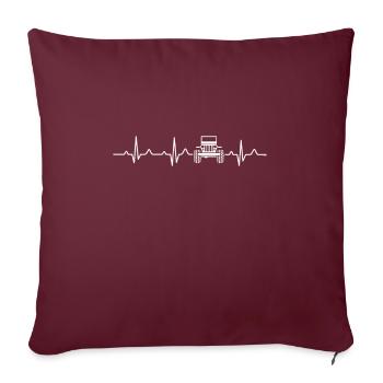 Wrangler Heartbeat Motor Vehicle Automobile Auto - Housse de coussin décorative 45 x 45 cm - bordeaux - Devant