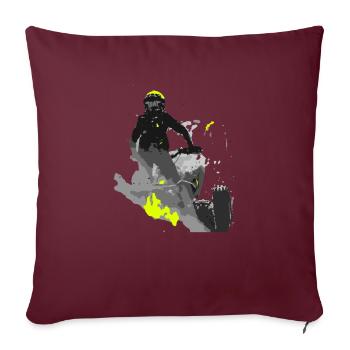 Résumé du quad - Housse de coussin décorative 45 x 45 cm - bordeaux - Devant