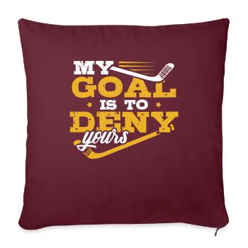 Eishockey Torwart Torhüter Goalie Geschenk - Sofakissenbezug 45 x 45 cm - Burgunderrot - Vorne