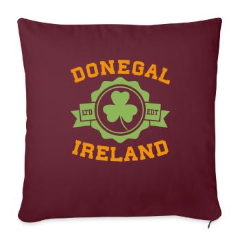 Donegal Ireland Irish St Patricks Day Bière Cadeau - Housse de coussin décorative 45 x 45 cm - bordeaux - Devant
