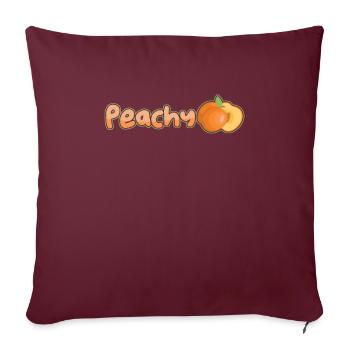 Pfirsichfarbener Pfirsich-chinesischer Frucht-Aprikosen-Prunus - Sofakissenbezug 45 x 45 cm - Burgunderrot - Vorne