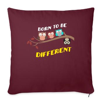 Né pour être différent Journée mondiale de sensibilisation à l'autisme - Housse de coussin décorative 45 x 45 cm - bordeaux - Devant