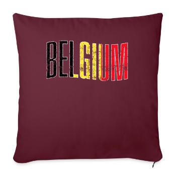 Belgien - Sofakissenbezug 45 x 45 cm - Burgunderrot - Vorne