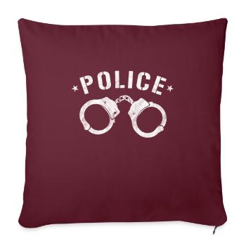 Policier Policier Policier Agent de police - Housse de coussin décorative 45 x 45 cm - bordeaux - Devant