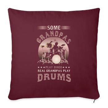 Batteurs Lovers Music Drumming Musiciens Real - Housse de coussin décorative 45 x 45 cm - bordeaux - Devant