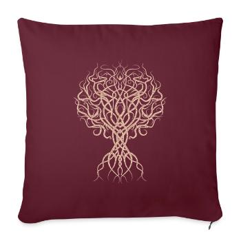 Yggdrasil the tree of life for all Winkinger fans - Sofa pillowcase 17,3'' x 17,3'' (45 x 45 cm) - burgundy - Front